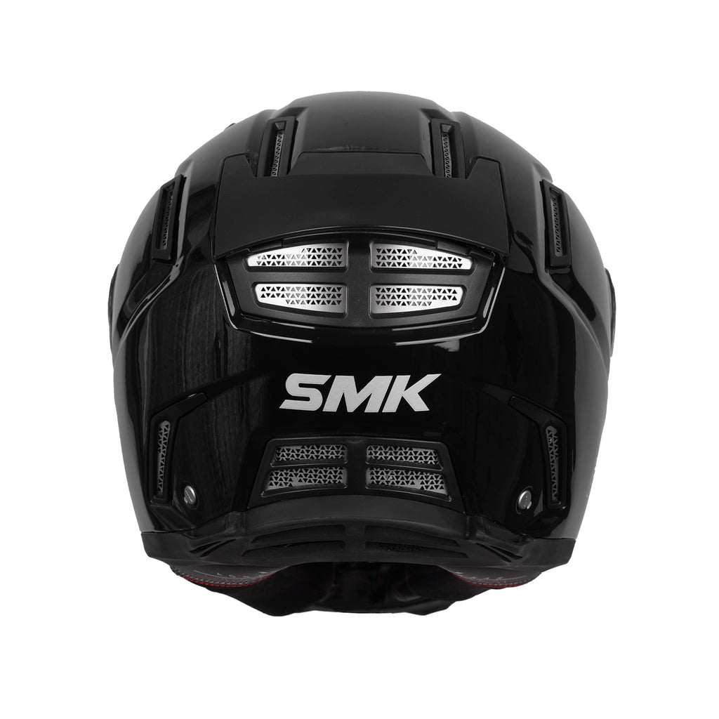 SMK Bionic Adult Solid Black GL 200 Full Face DOT & ECE Certified Helmet _4