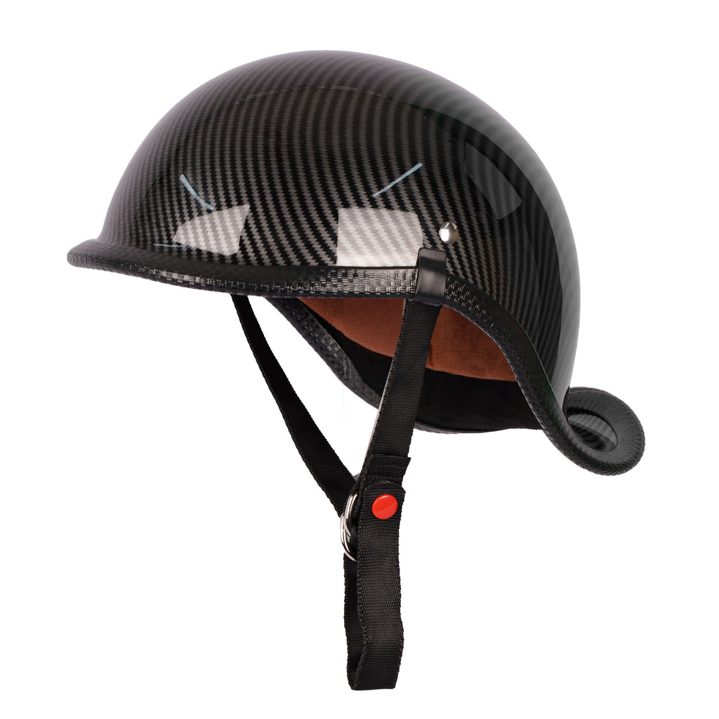 DOT & ECE Certified Carbon Fiber Open Face Half Helmet for Adults_4