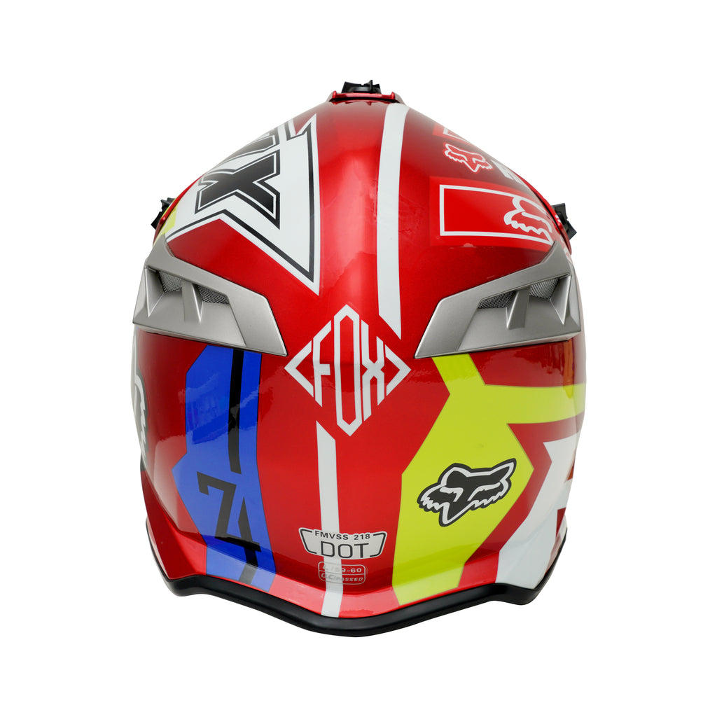 FOX Full Face Motocross Helmet Red_4