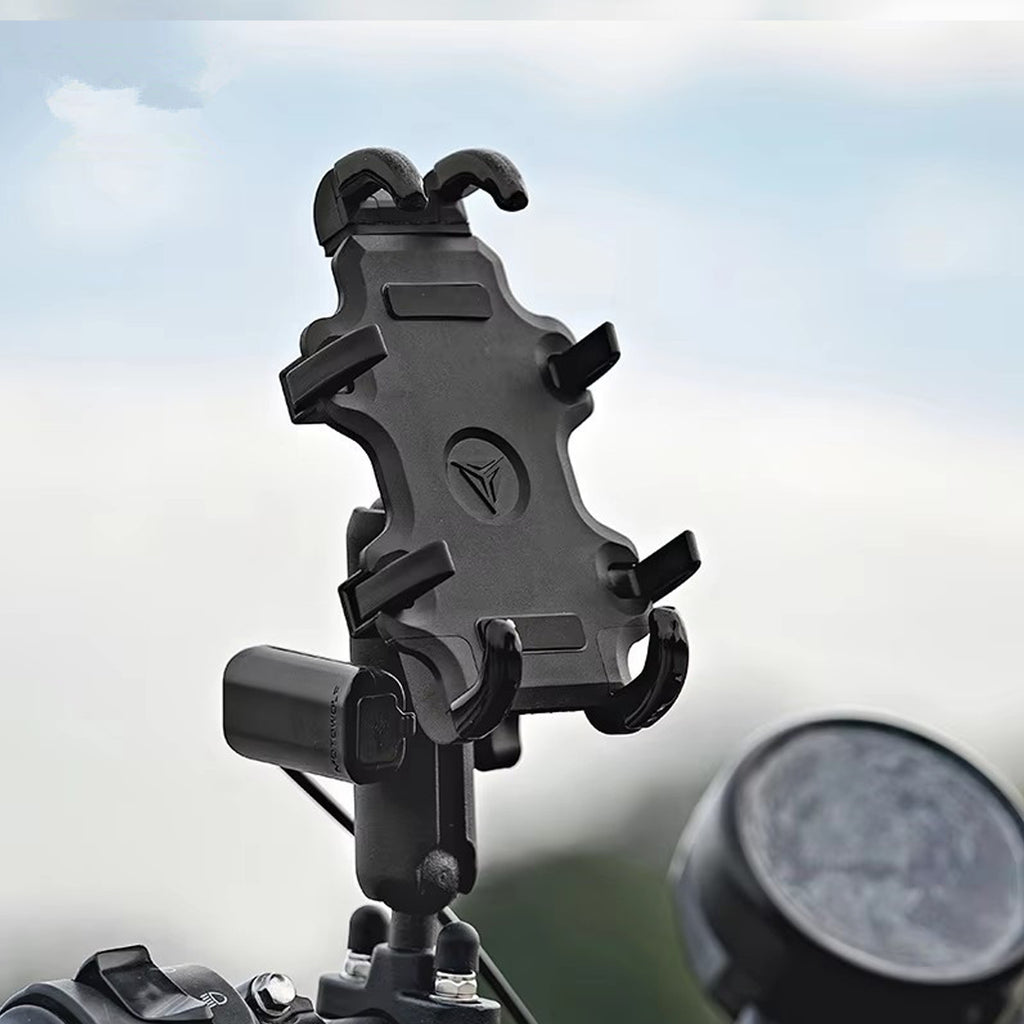 MOTOWOLF Motorcycle Phone Holder with Charger with USB Bike Mount_4