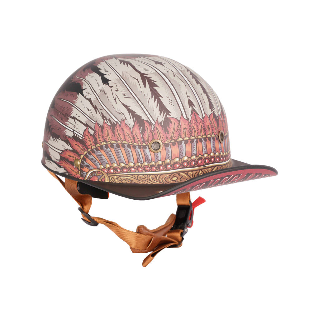 Matte Retro Baseball Half Face Cap Helmet - 835620_1