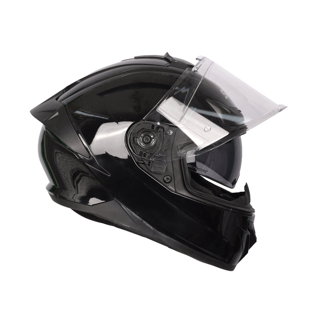 SMK Typhoon Solid Full Face Helmet Black GL 200, DOT & ECE_4