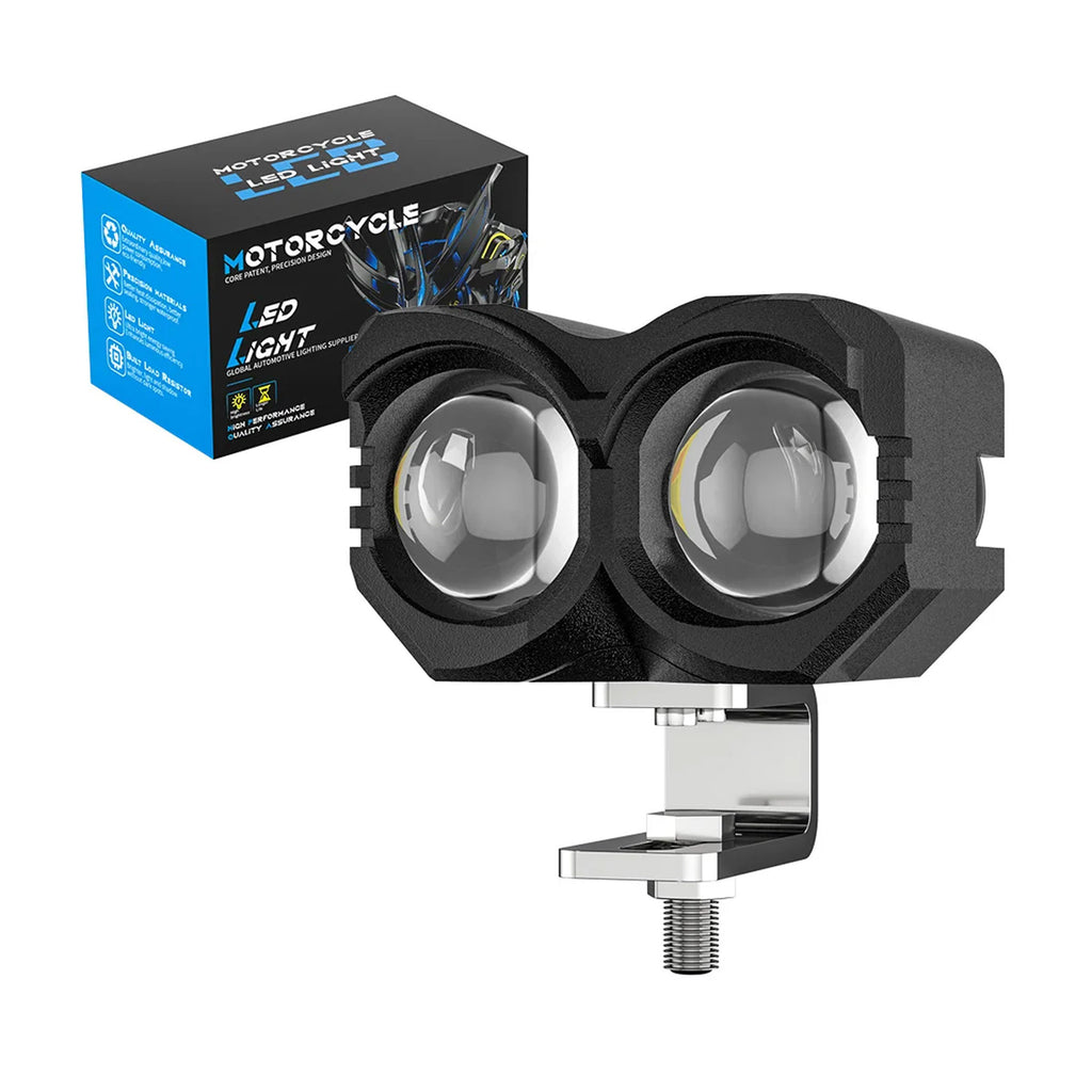 Universal Dual Color Motorcycle LED Headlight Projector Lens JM-40W_3