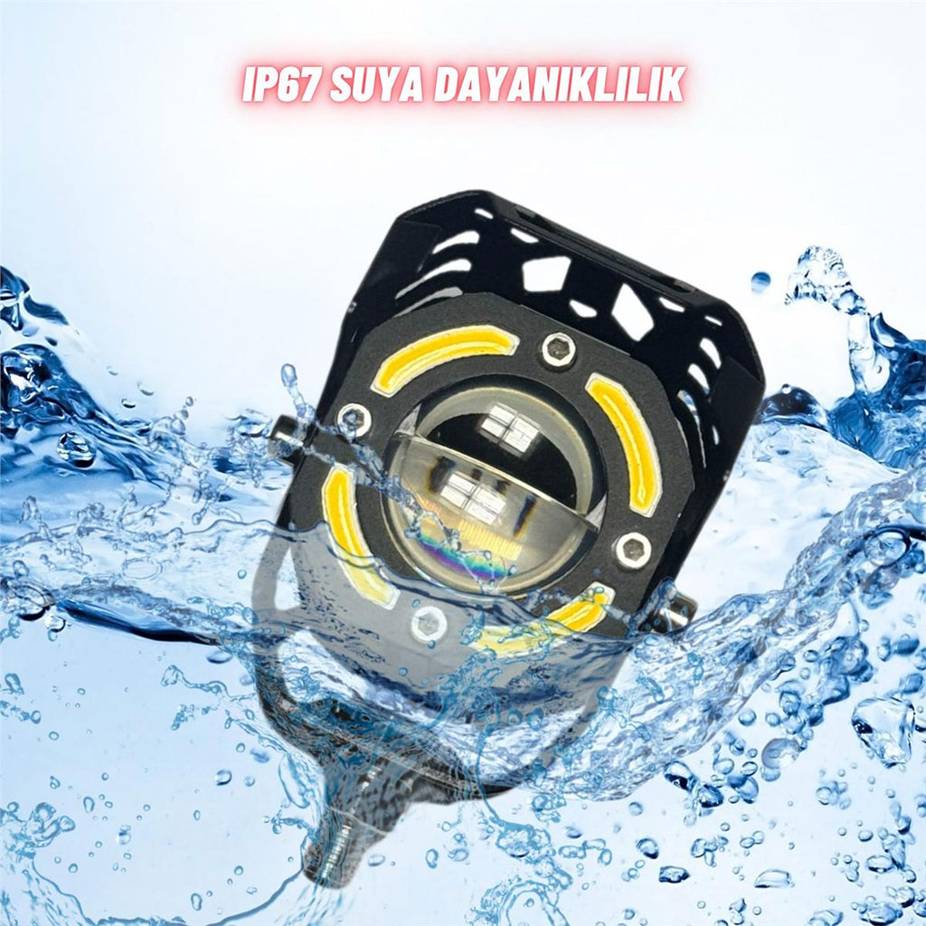 JRY-12 Powerful LED Motorcycle Ultra Bright Strobe & Fog Spotlight_4