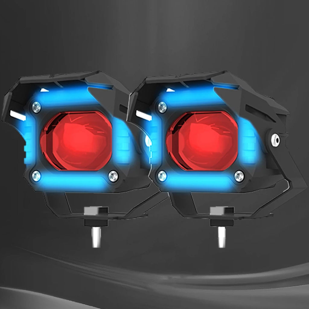 FX-TJ-TY Dual Color Motorcycle LED Light with DRL & Evil Eye_6