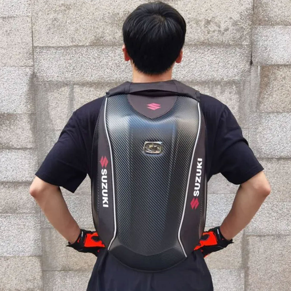 Suzuki Carbon Fiber Helmet Storage Bag or Motorcycle Backpack_4