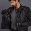 LS2 Sepang Men Motorcycle Jacket Black / Dark Grey, Waterproof CE_5