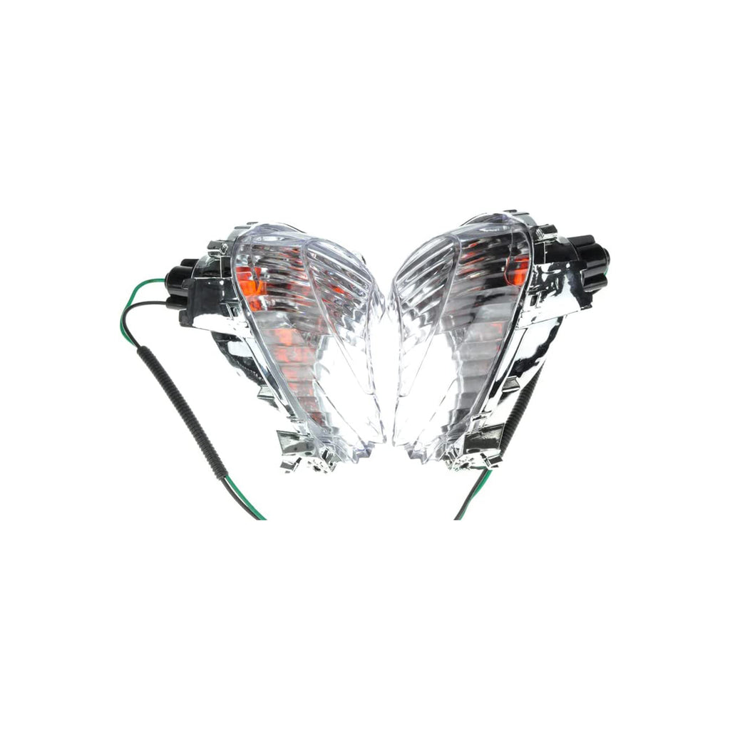 FRONT TURN SIGNAL INDICATOR CLEAR BLINKER LIGHTS PAIR_4