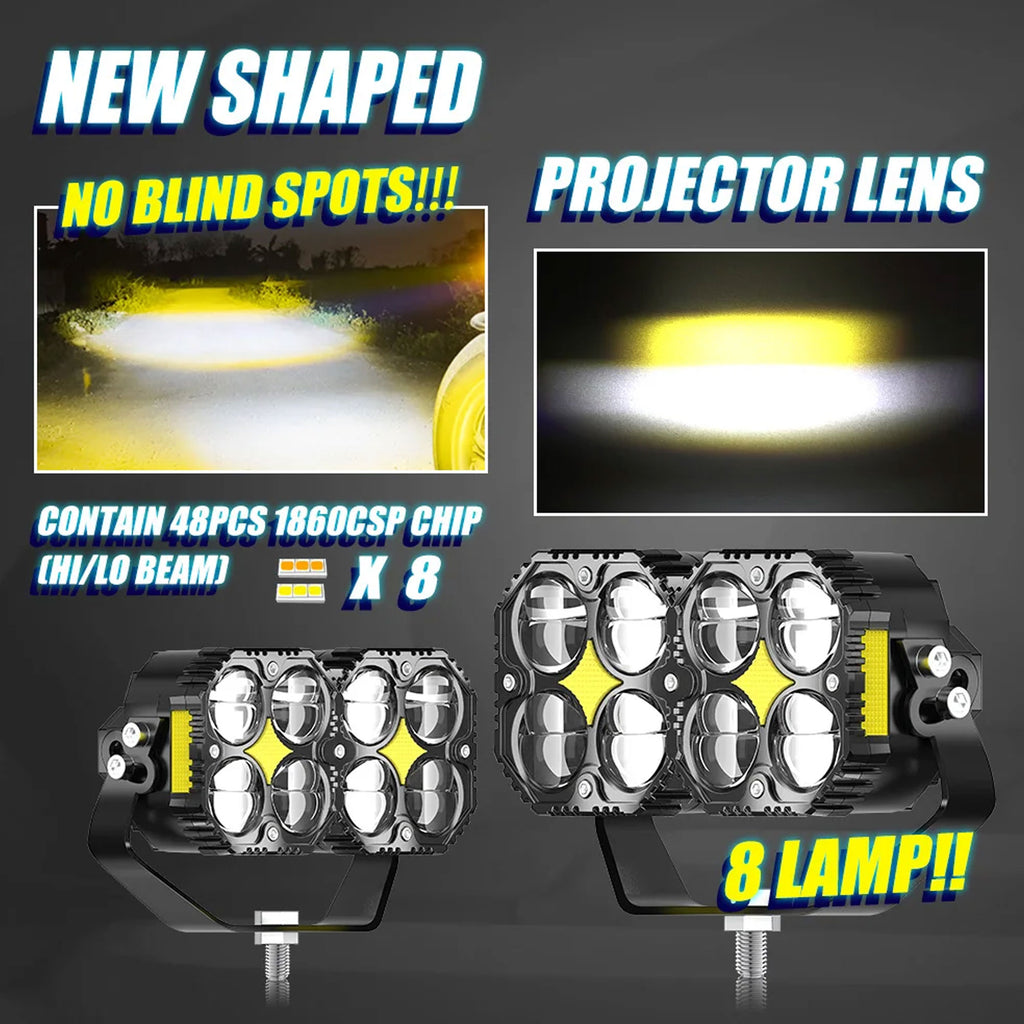 SYC-120W Dual Color Motorcycle LED Spotlight_5