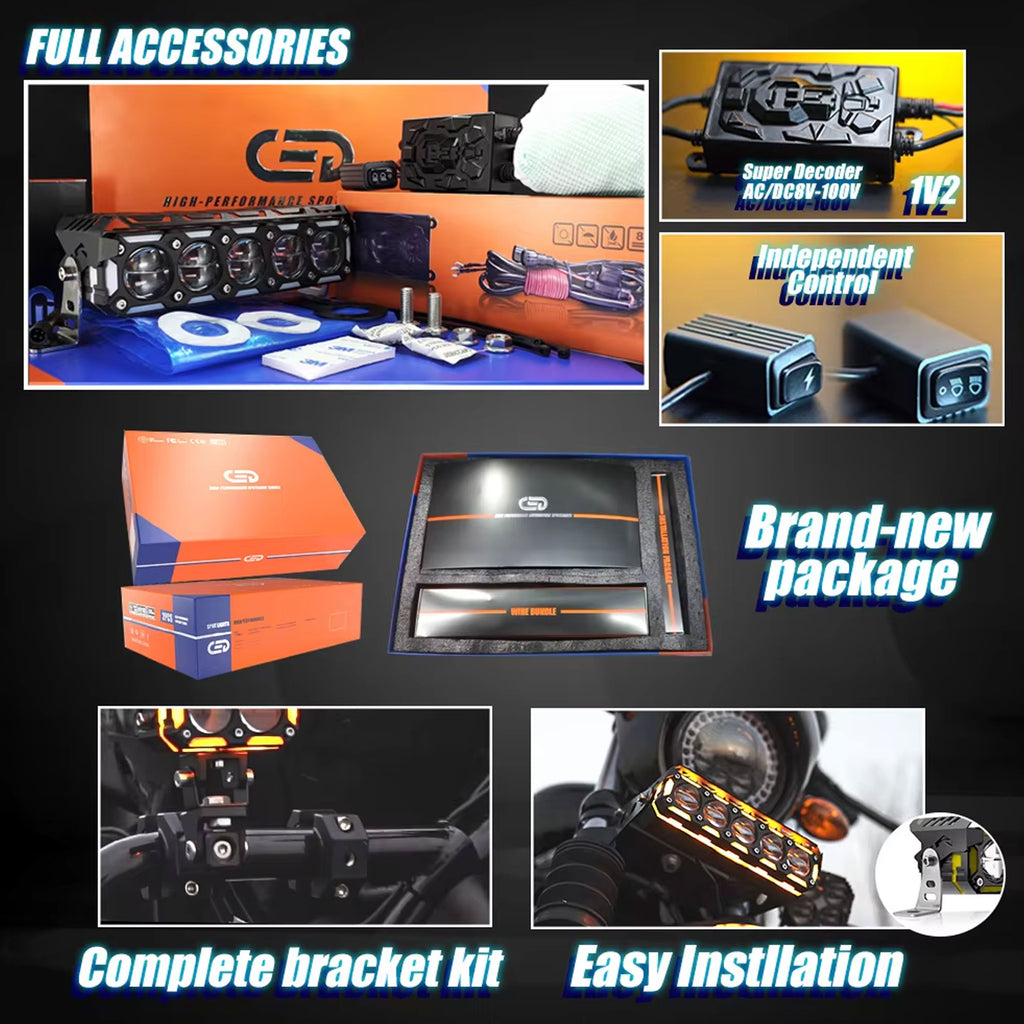 JRY-21 140W Motorcycle LED Auxiliary Headlight _6