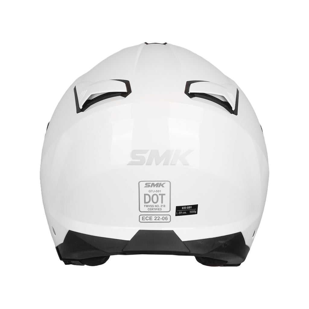 SMK GTJ Solid GL 100 Open Face Helmet with Dual Shell & Sun Visor_5