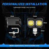 Universal Dual Color Motorcycle LED Headlight Projector Lens JM-40W_4