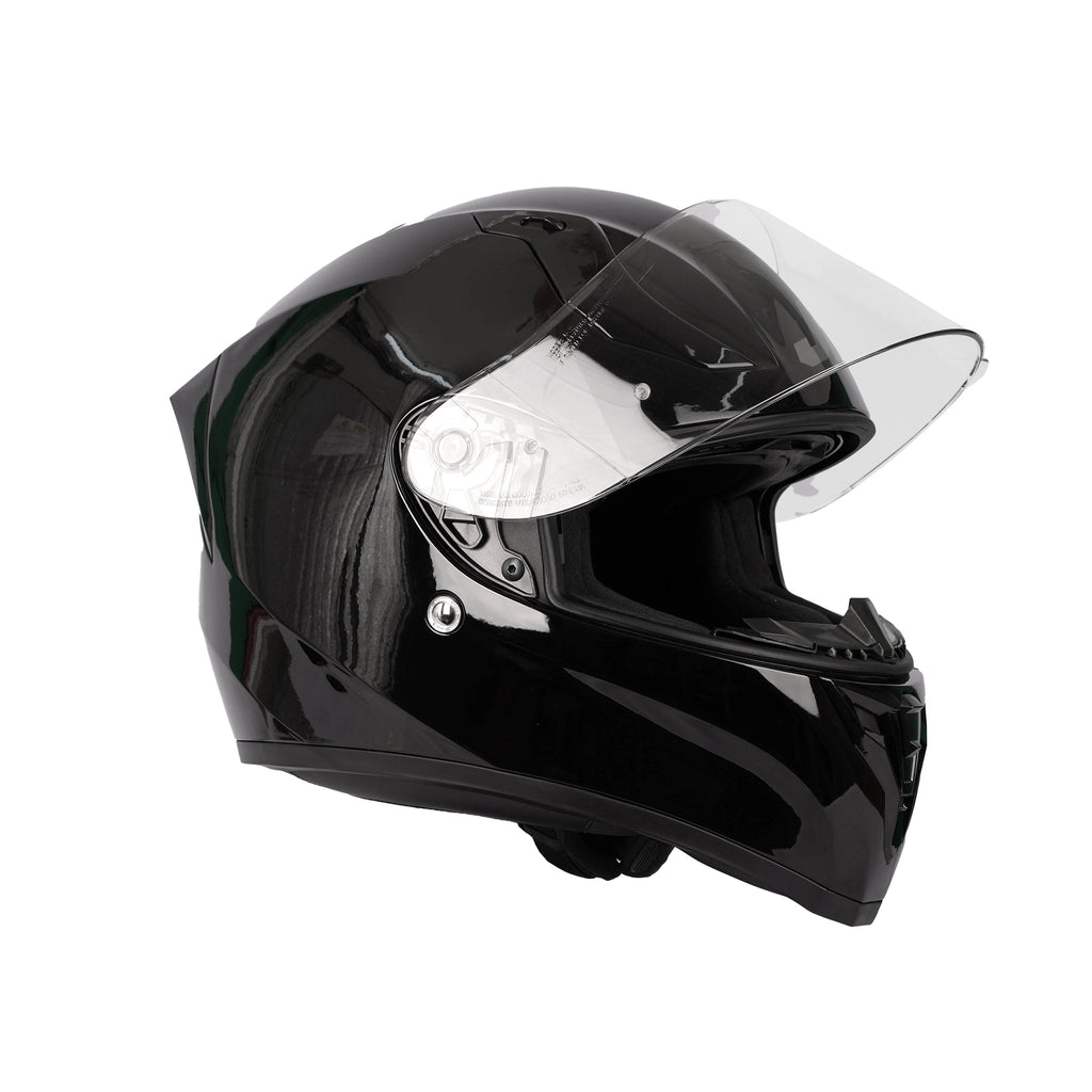 JUST1 J-GPR H128 Solid Glossy Black Full Face Carbon Racing Helmet_5