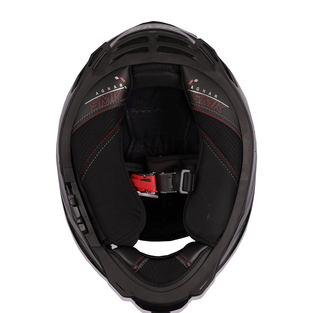 SMK Bionic Adult Solid Black GL 200 Full Face DOT & ECE Certified Helmet _5