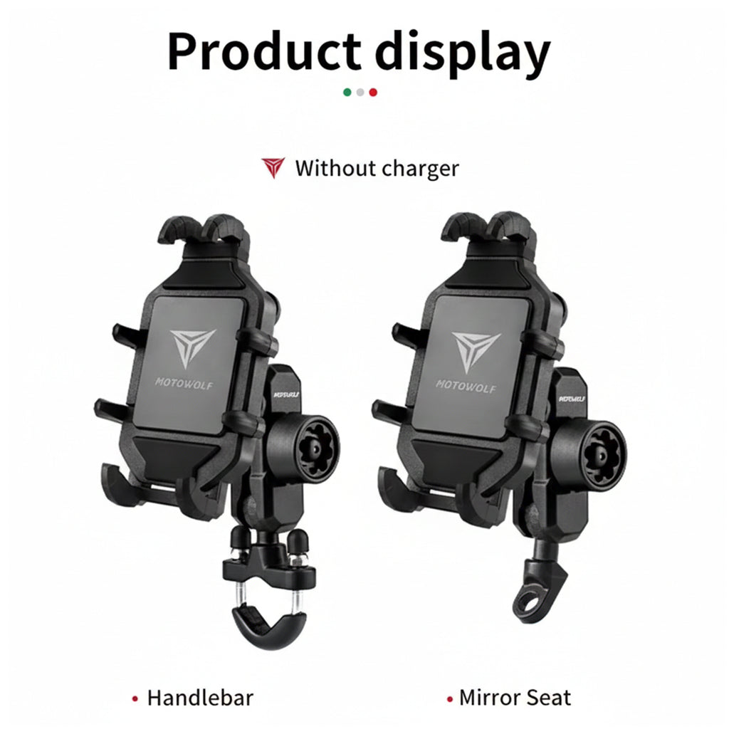 Motorcycle Universal Phone Holder Anti-Vibration Mount Without Charger_3