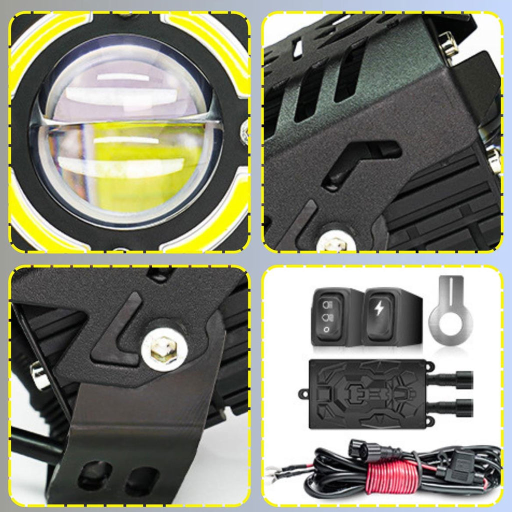 JRY-12 Powerful LED Motorcycle Ultra Bright Strobe & Fog Spotlight_5