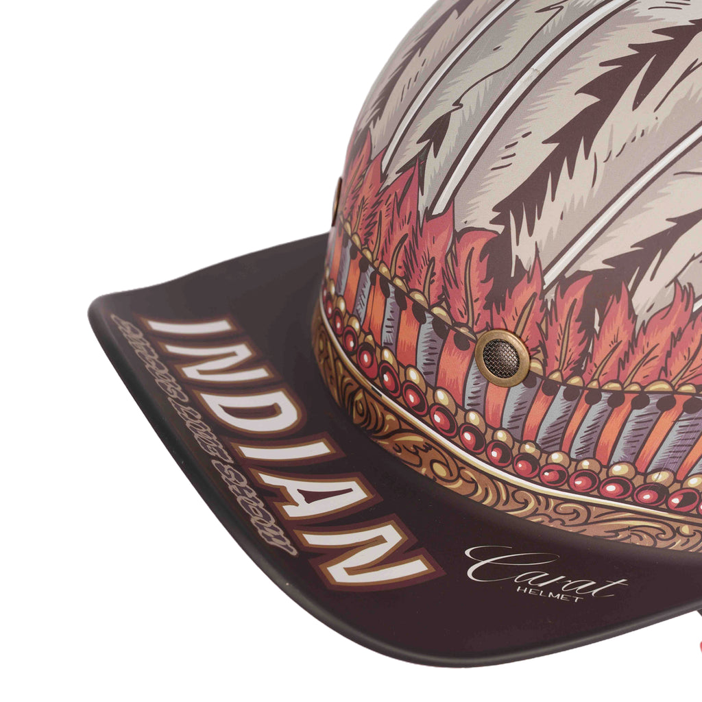 Matte Retro Baseball Half Face Cap Helmet - 835620_5