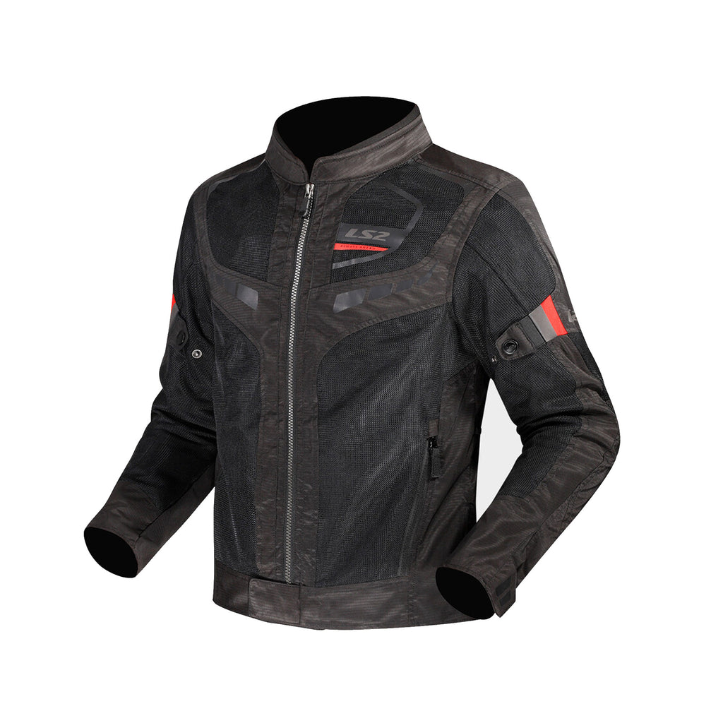 LS2 Garda Air Men Mesh Motorcycle Jacket Black/Red_1