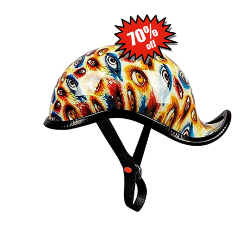 Scooter Half Motorcycle Helmet with Eye Graphics - 078537