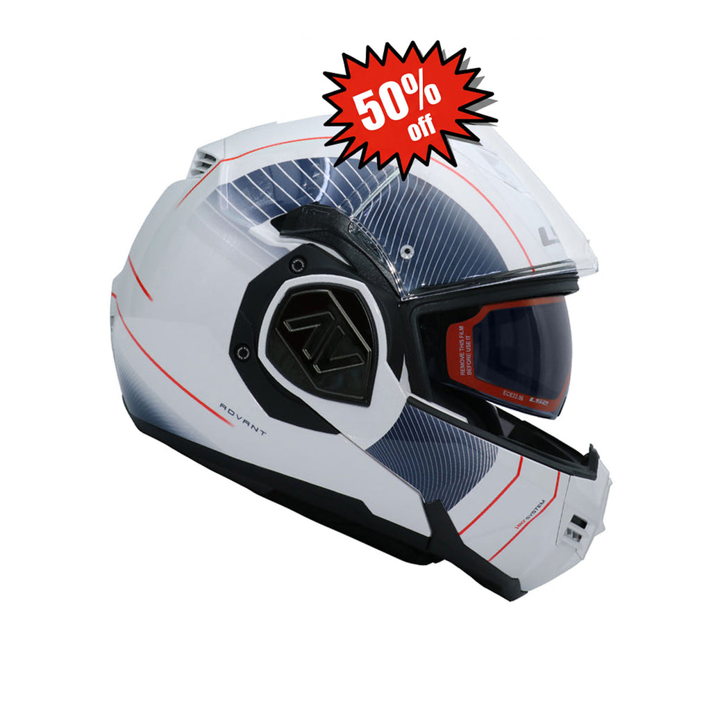LS2 Full Face Modular Helmet FF906 Advant Cooper,White Blue - 609253