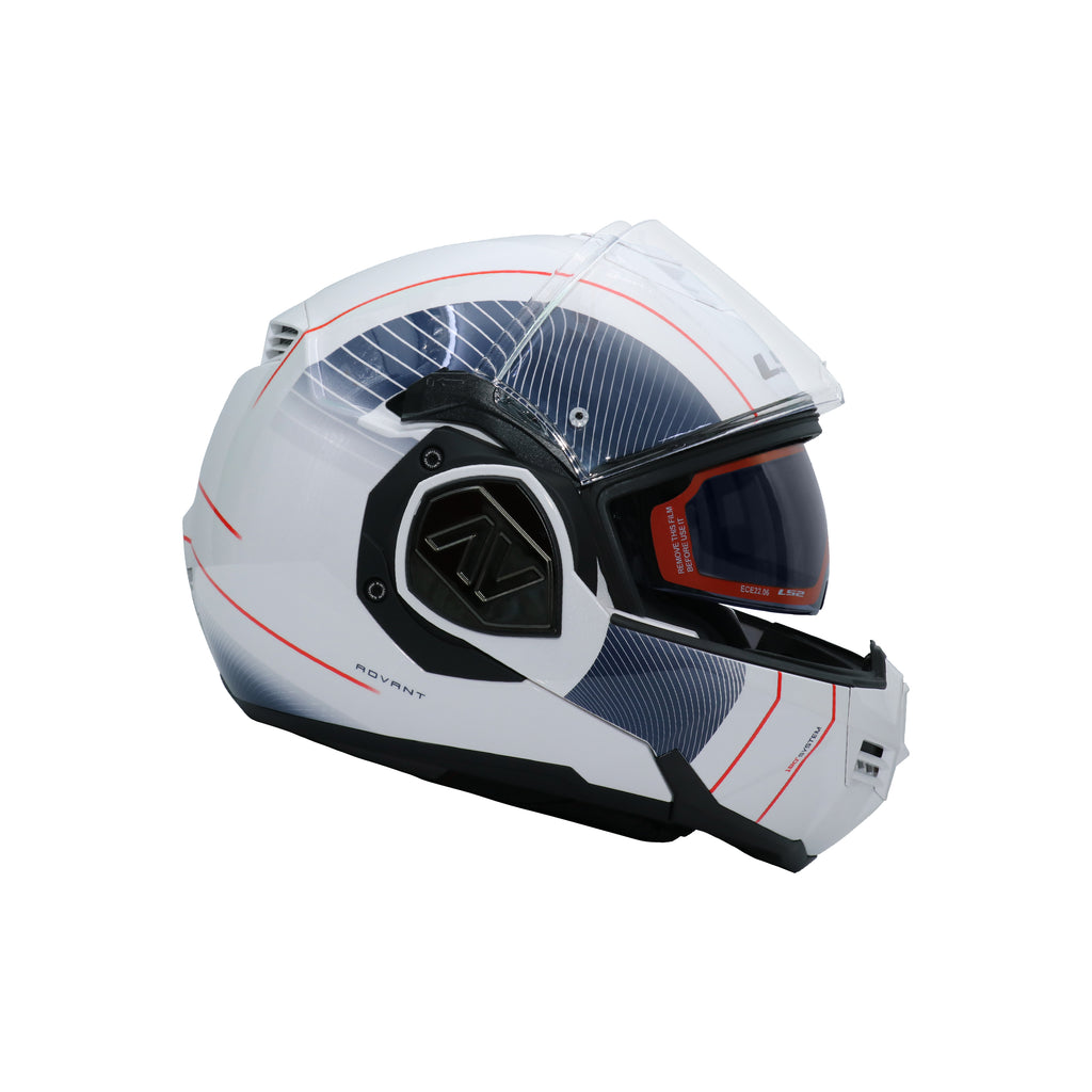خوذة LS2 كاملة الوجه FF906 Advant Cooper، أبيض وأزرق - 609253