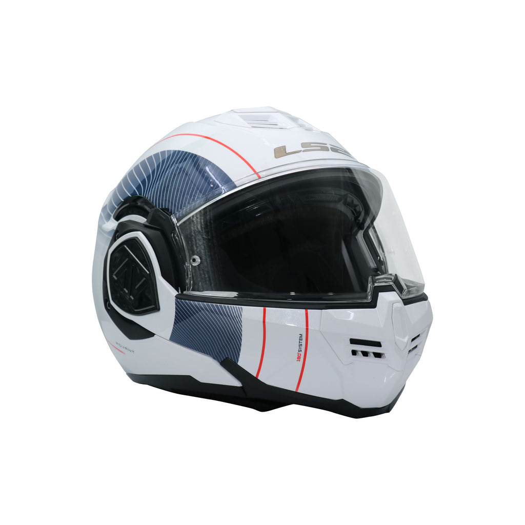 خوذة LS2 كاملة الوجه FF906 Advant Cooper، أبيض وأزرق - 609253