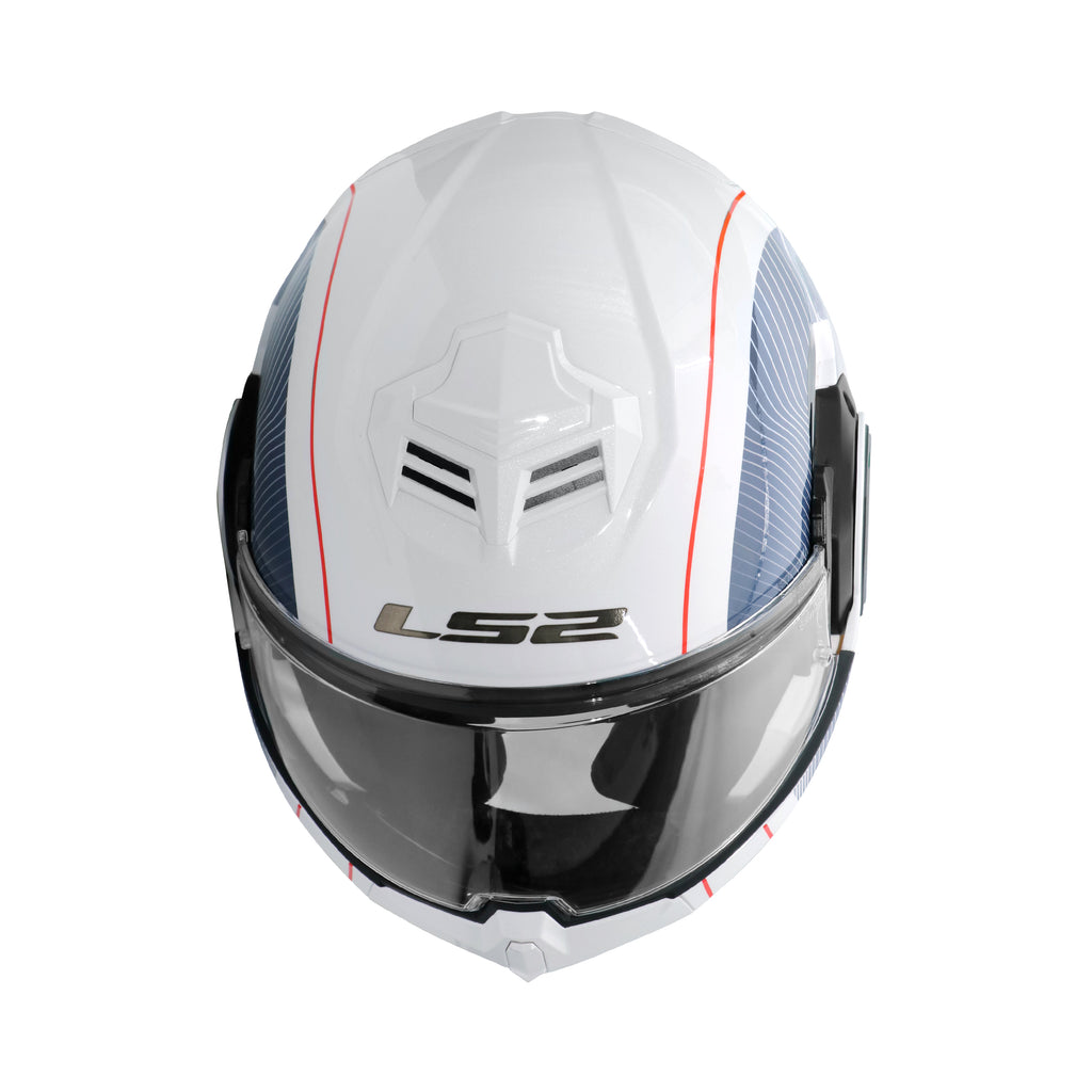 خوذة LS2 كاملة الوجه FF906 Advant Cooper، أبيض وأزرق - 609253