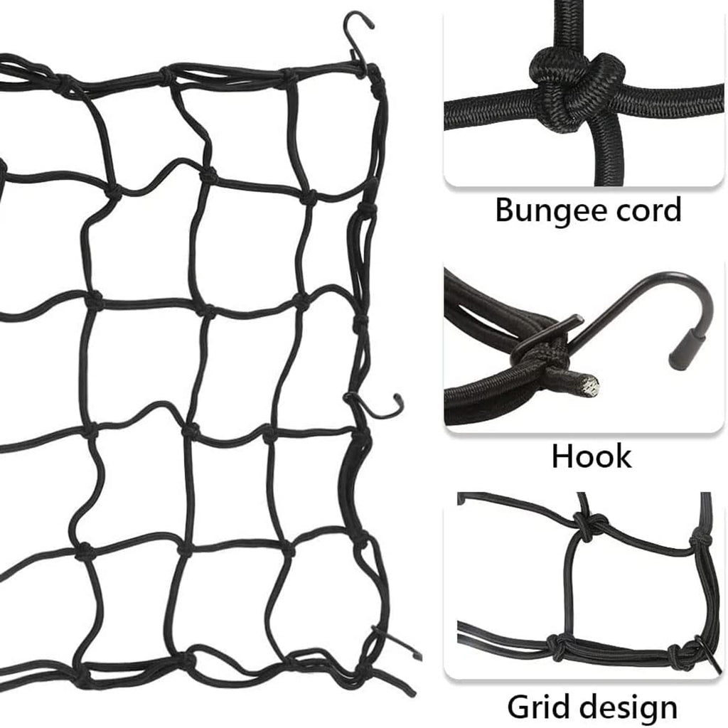 STRETCHABLE ELASTIC LUGGAGE HOLDING CARGO NET WITH METAL_6