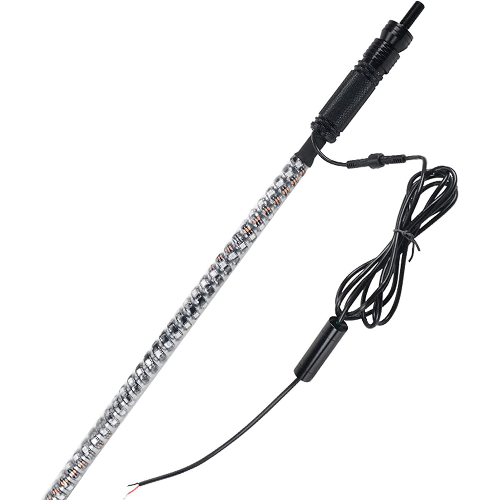 شريط إضاءة LED متعدد الألوان مع هوائي  بشكل حلزوني ملفوف بالتحكم عن بعد -  100334