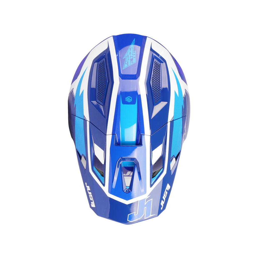 JUST1 J40 Flash White Blue ECE & DOT Certified Helmet - 680020_5