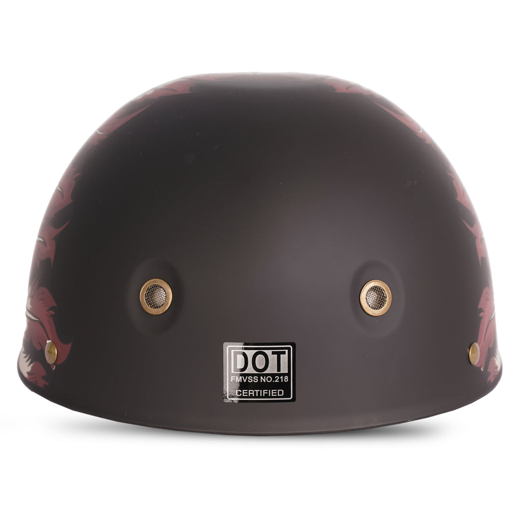 Matte Retro Baseball Half Face Cap Helmet - 835620_6