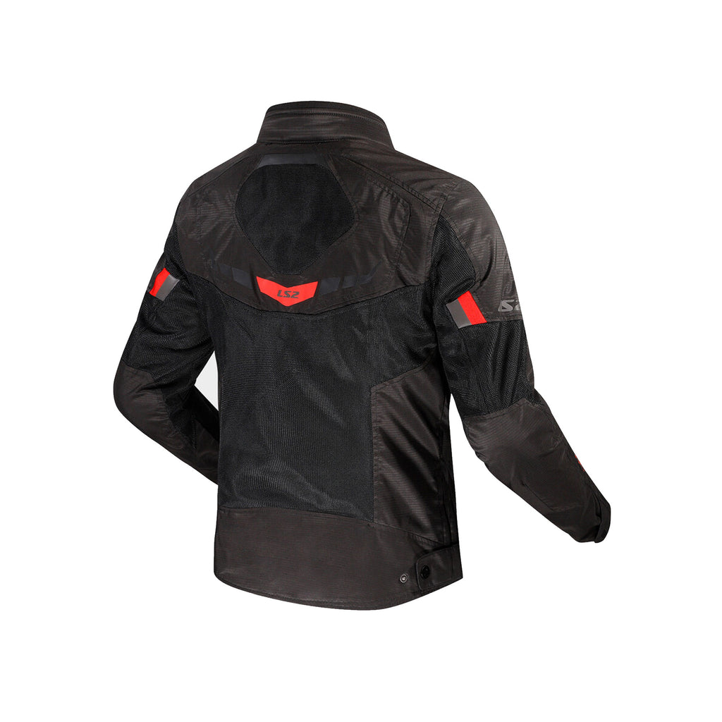 LS2 Garda Air Men Mesh Motorcycle Jacket Black/Red_2