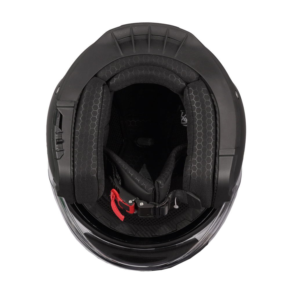 SMK GTJ Solid MA 200 Open Face Motorcycle Helmet Matte Black, Sun Visor_5