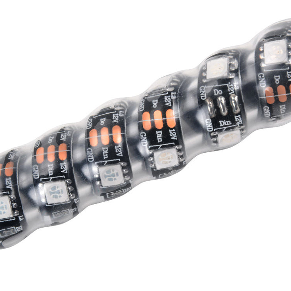 شريط إضاءة  الهوائي بالشكل الحلزوني الملفوف LED RGB  مع خاصية التحكم عن بعد بالوان متعددة - 100336