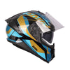 SMK Typhoon Style Full Face Helmet GL 275 Blue & Gold (DOT & ECE)_6