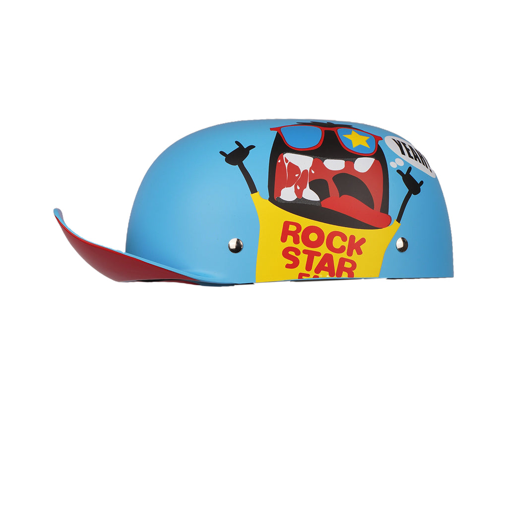 ROCK KNIGHT Skull Retro Half Shell Open Face Motorcycle Cap Helmet_6