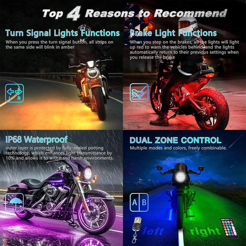 APP Fantasy One Drag 16 Motorcycle RGB Atmosphere Light 16 Straps_6