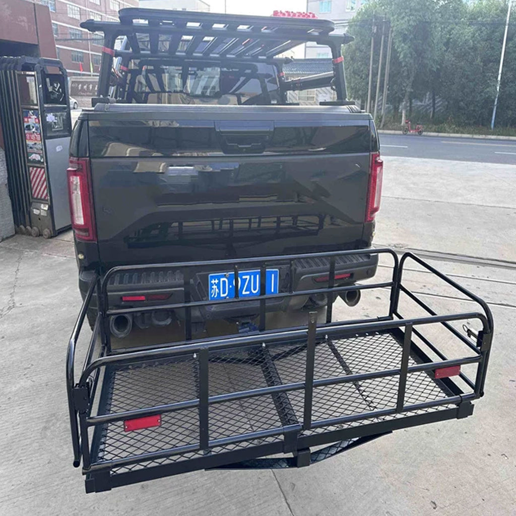 Fold Up Hitch Cargo Carrier Heavy Duty 60"x24"x14" Rack_6