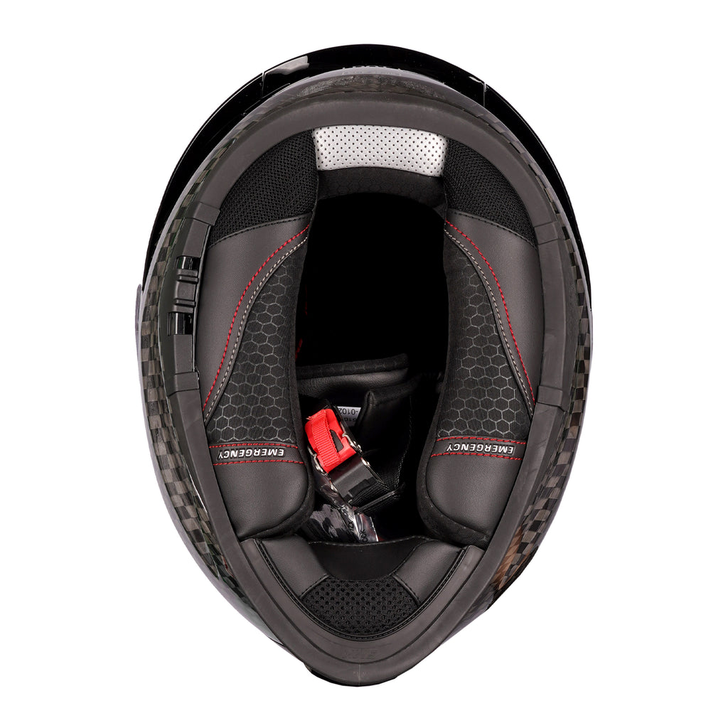 SMK Titan Carbon Solid Full Face Helmet Gloss Carbon PCFT Shell_6