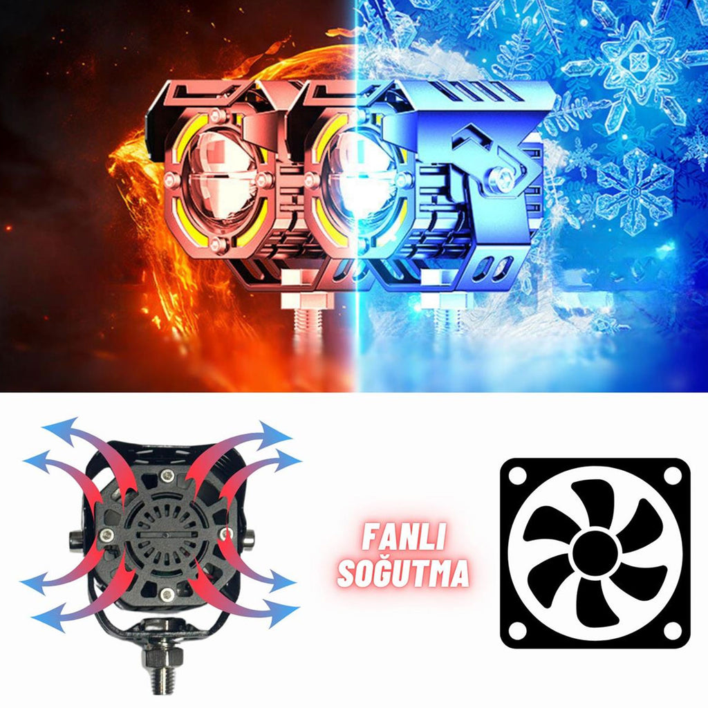 JRY-12 Powerful LED Motorcycle Ultra Bright Strobe & Fog Spotlight_6