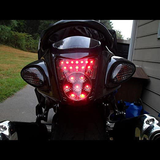 مصباح خلفي متكامل للدراجة النارية سوزوكي هايبوزا مع ضوء فرامل وإشارة انعطاف AK-701704