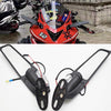 زوج من مرايا الدراجة النارية ذات الأجنحة الهوائية القابلة للتعديل والدوران - 702615
