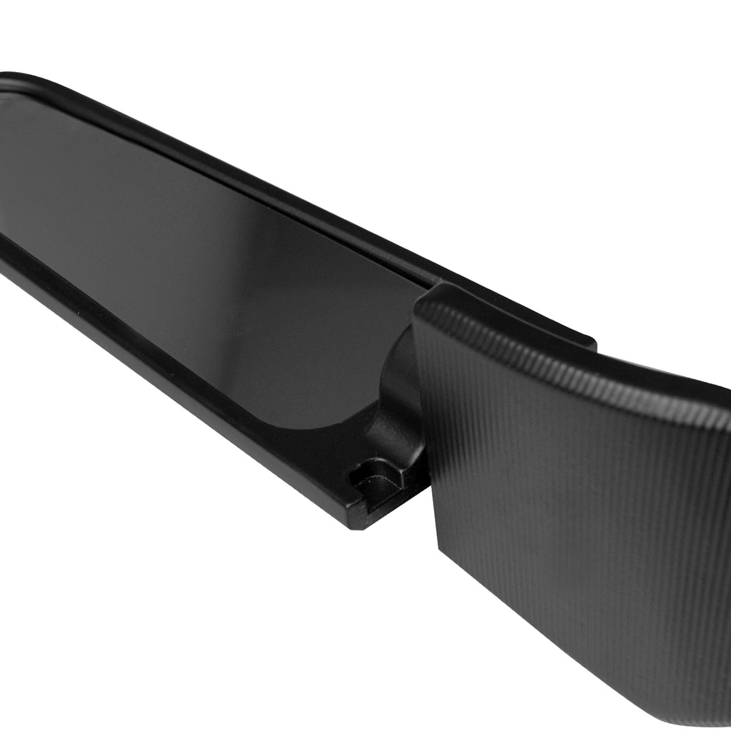 زوج من مرايا الدراجة النارية ذات الأجنحة الهوائية القابلة للتعديل والدوران - 702615
