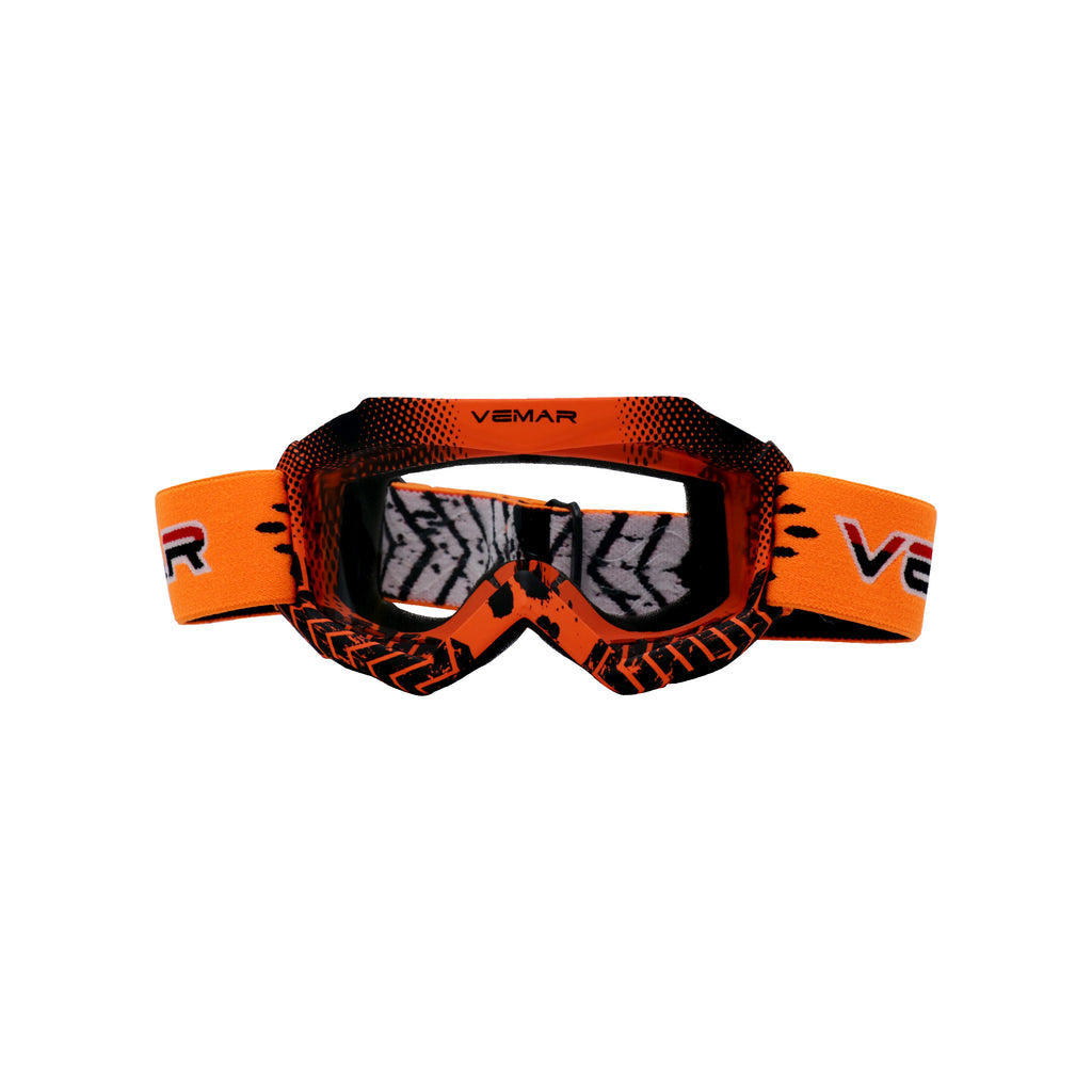 VEMAR Kid's Protective On/Off-Road Dirt Bike Goggles - Orange_1