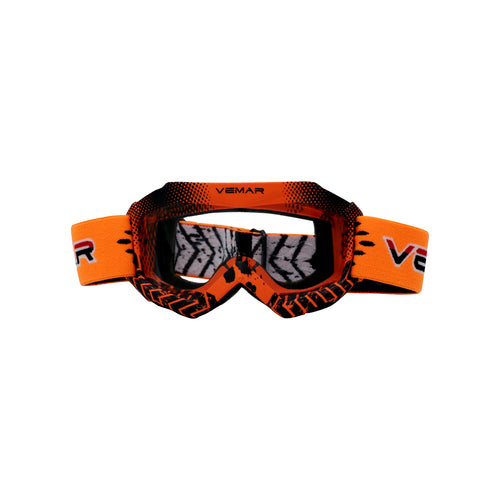 VEMAR Kid's Protective On/Off-Road Dirt Bike Goggles - Orange_1