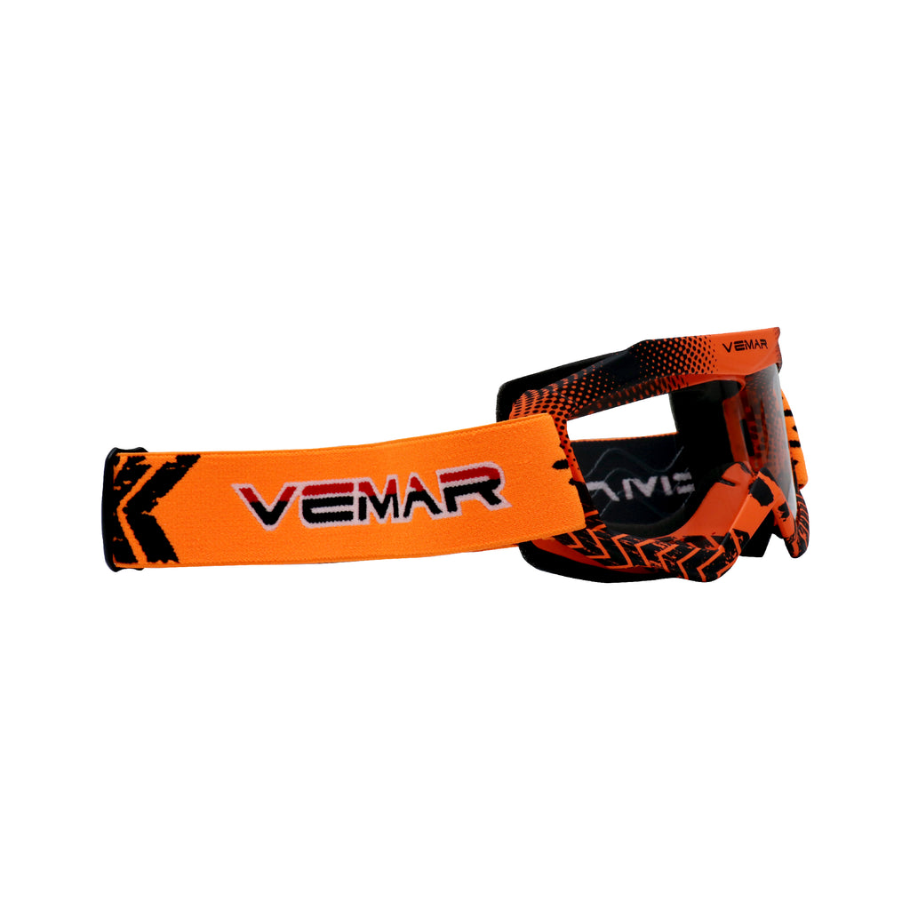 VEMAR Kid's Protective On/Off-Road Dirt Bike Goggles - Orange_3