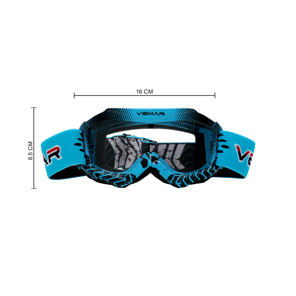 نظارات  دراجة  نارية للأطفال من فيمار للحماية في الطرق الوعرة باللون الأزرق - 708107
