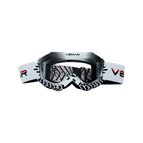 VEMAR Kid's Protective On/Off-Road Dirt Bike Goggles - White_1