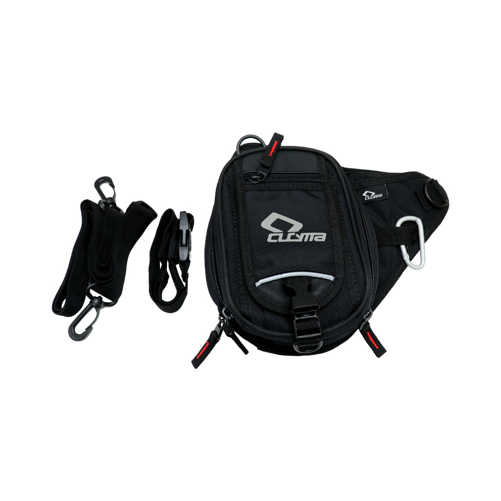 CUCYMA Waterproof Double Zipper Outdoor Cycling Leg Bag Black_2
