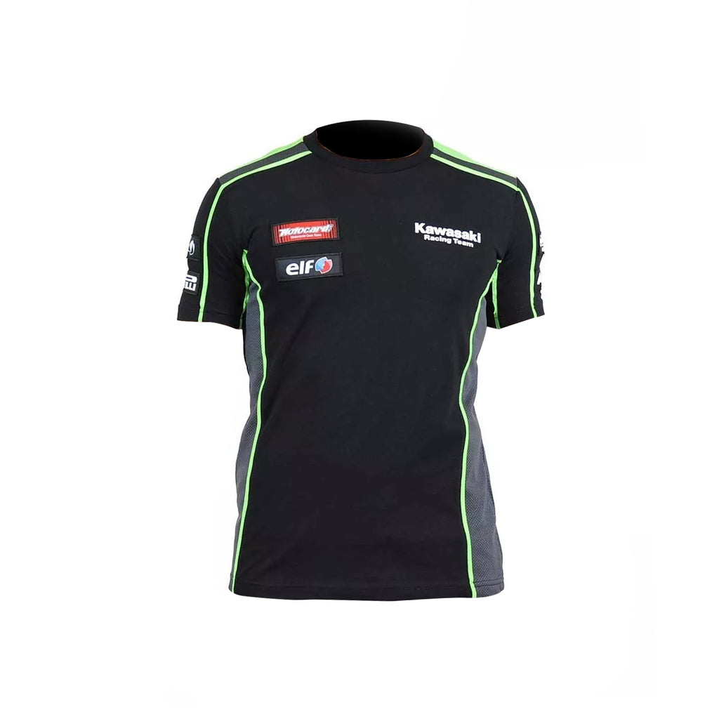 Kawasaki Bike Racing Superbike Motocross Racing Team Men's Polyester T Shirt - 709325